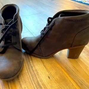 Clarks Brown Leather Booties